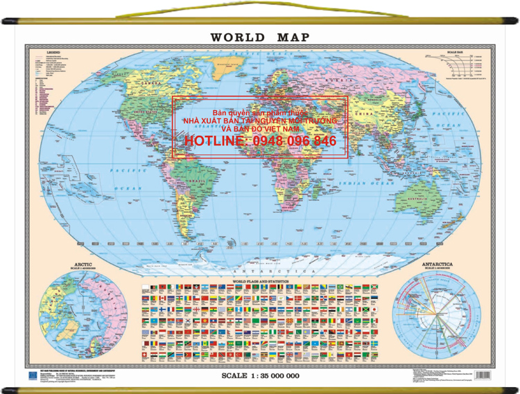 Bản đồ các nước trên Thế giới Ao (tiếng Anh), Nẹp treo 2 đầu