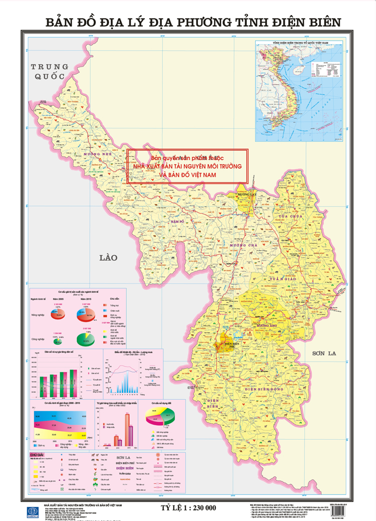 Bản đồ địa lý địa phương tỉnh Điện Biên, khổ Ao