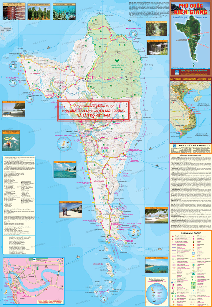 Bản đồ du lịch Phú Quốc - Kiên Giang