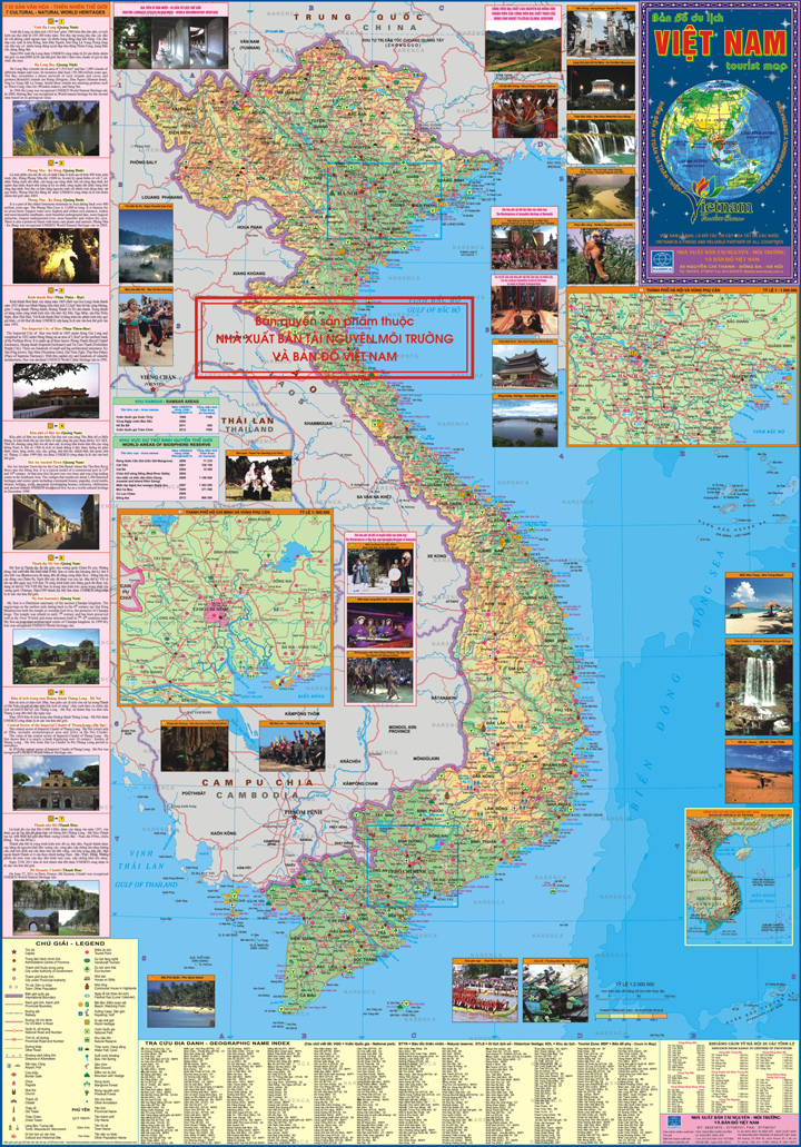 Bản đồ Du lịch Việt Nam (Việt - Anh)