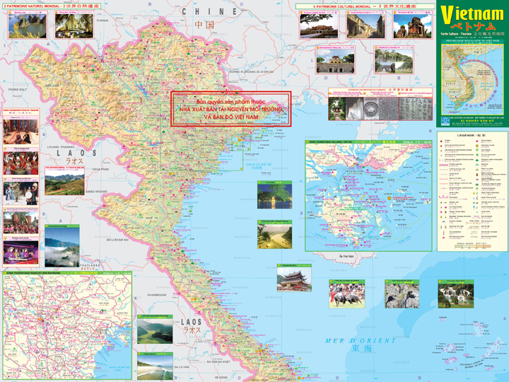 Bản đồ Du lịch Việt Nam (tiếng Pháp - Nhật)