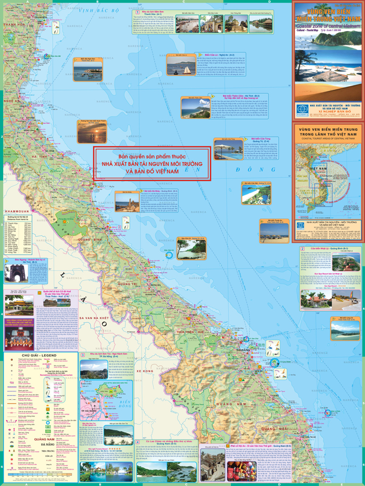 Bản đồ Du lịch vùng ven biển miền Trung Việt Nam
