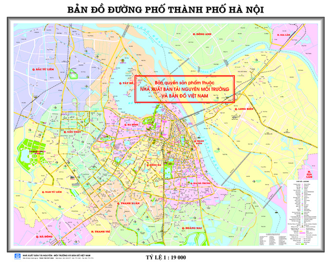 Bản đồ Giao thông TP Hà Nội (khu vực nội thành)