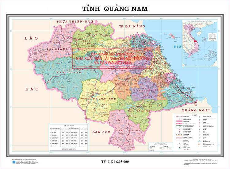 Bản đồ Giao thông tỉnh Quảng Nam