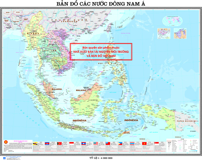 Bản đồ các nước Đông Nam Á