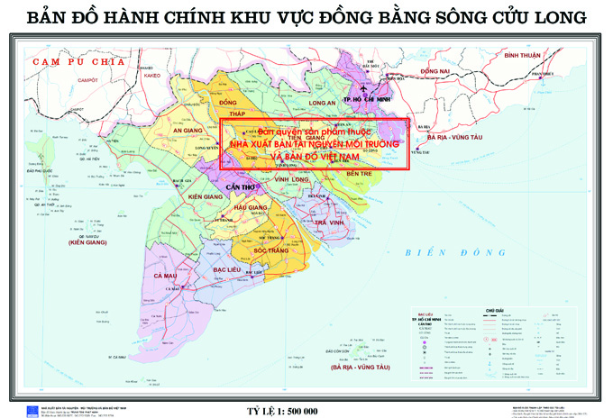 Bản đồ Hành chính khu vực Đồng Bằng Sông Cửu Long (và các khu vực khác)