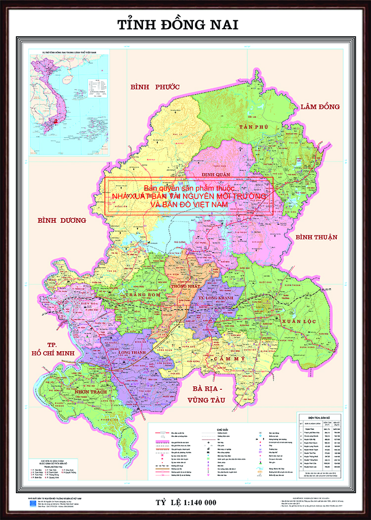 Bản đồ Giao thông tỉnh Đồng Nai, Khung gỗ