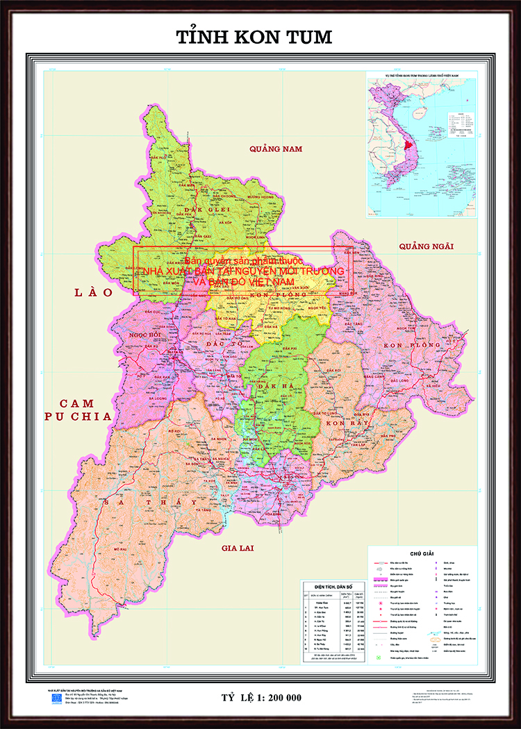 Bản đồ Giao thông tỉnh Kon Tum, Khung gỗ