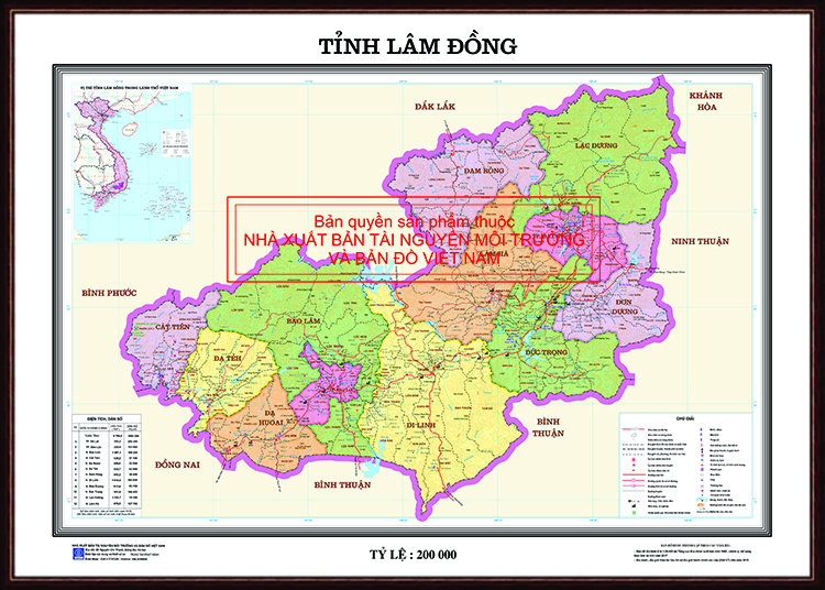 Bản đồ Giao thông tỉnh Lâm Đồng, Khung gỗ