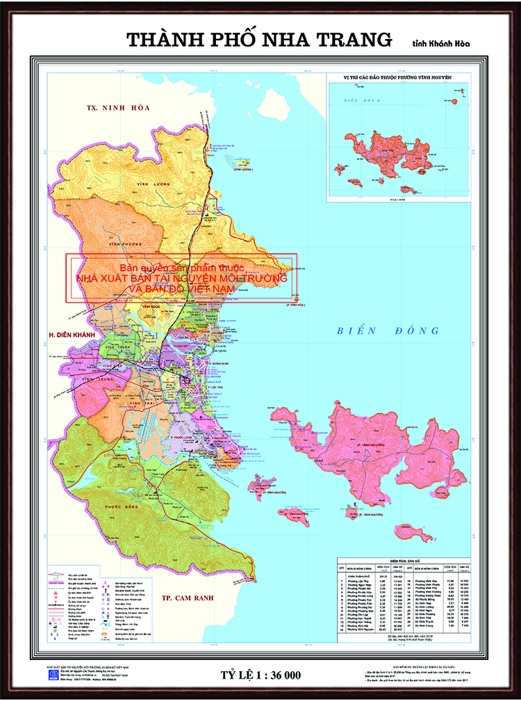 Bản đồ Giao thông TP Nha Trang - tỉnh Khánh Hòa, Khung gỗ