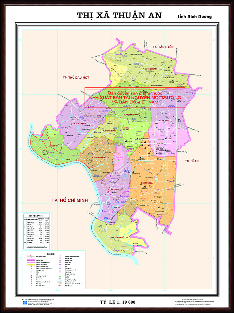 Bản đồ Giao thông thị xã Thuận An - tỉnh Bình Dương, Khung gỗ