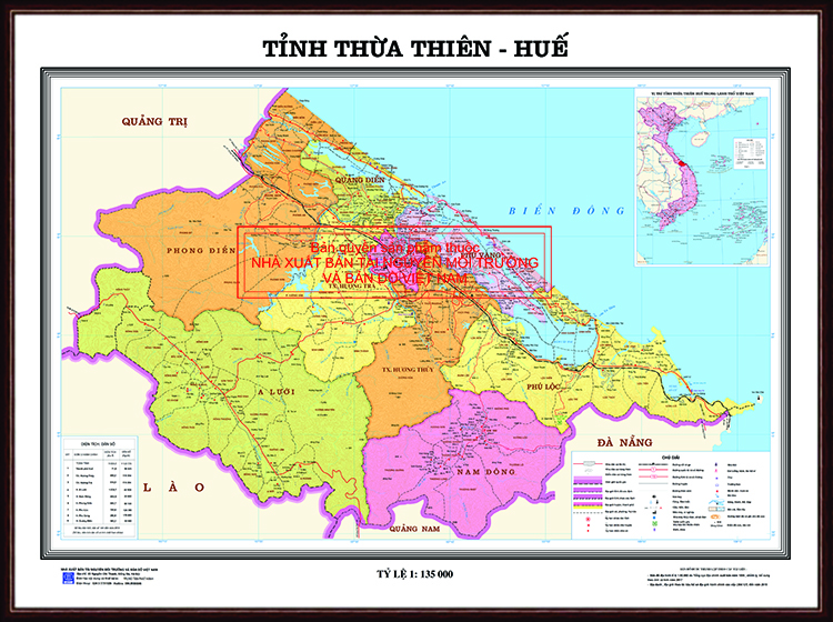 Bản đồ Giao thông tỉnh Thừa Thiên - Huế, Khung gỗ
