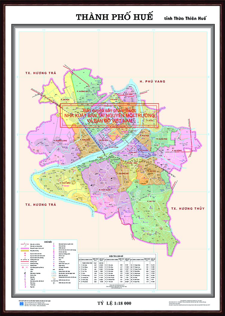 Bản đồ Giao thông TP Huế - tỉnh Thừa Thiên Huế, Khung gỗ
