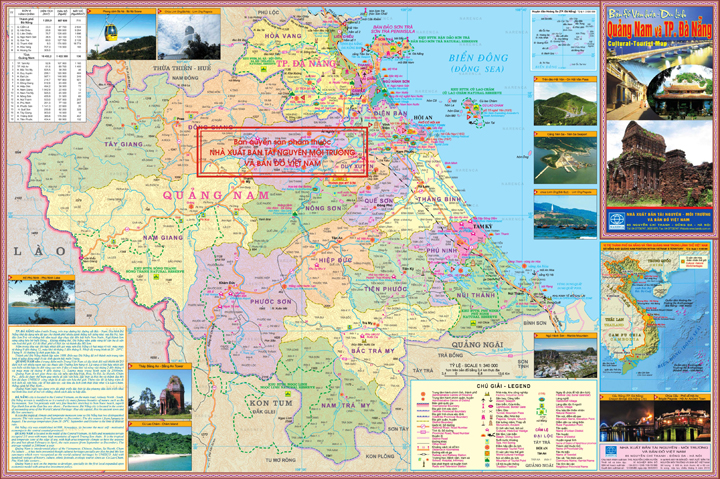 Bản đồ văn hóa du lịch Quảng Nam và TP Đà Nẵng