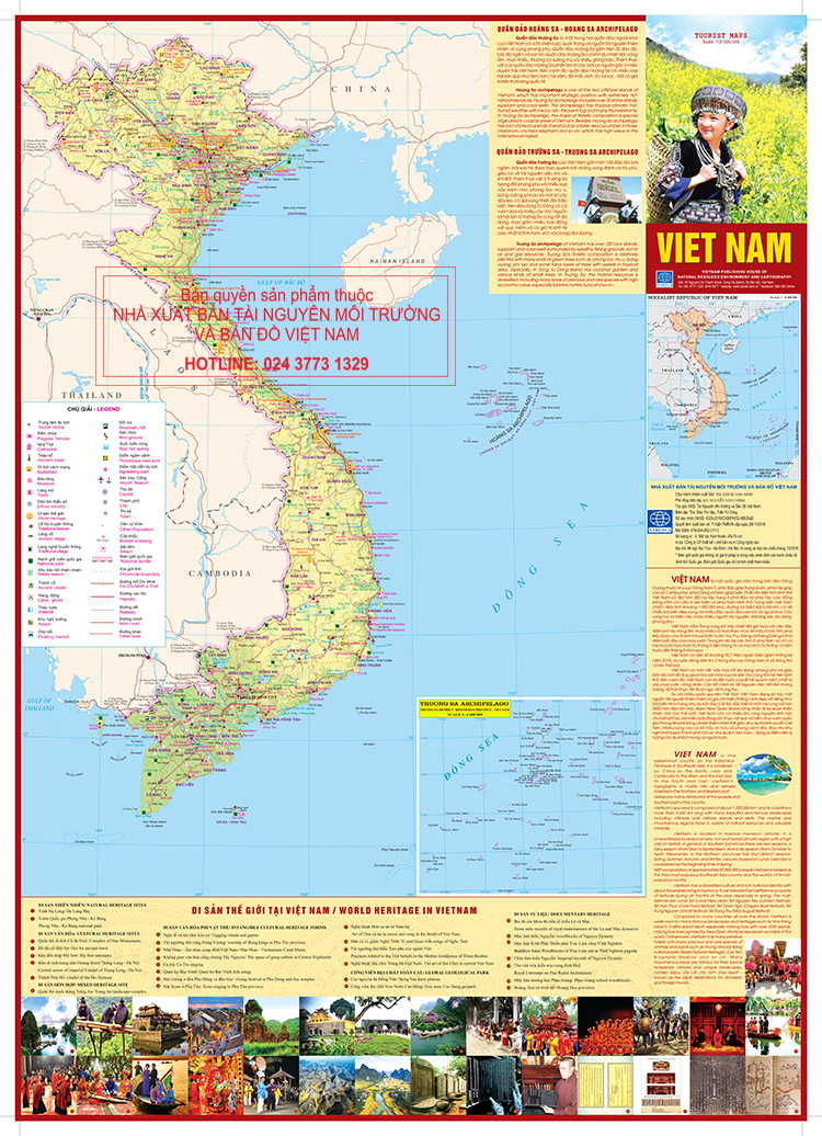 Bản đồ Du lịch Việt Nam 1/2,5 triệu