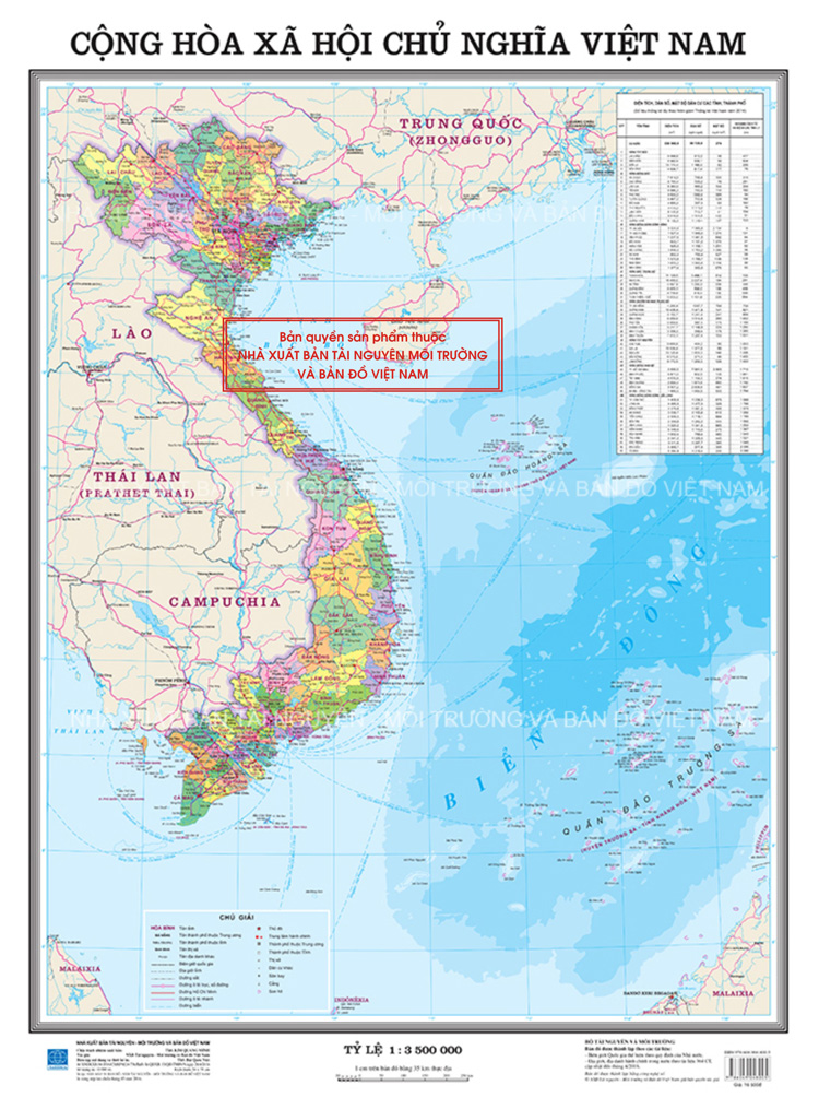 Bản đồ Hành chính Việt Nam 1/3,5 triệu (khổ A1)