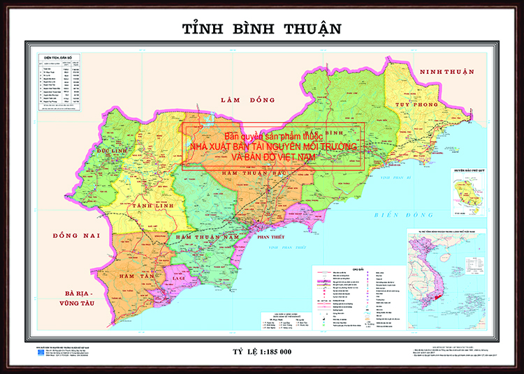 Bản đồ Giao thông tỉnh Bình Thuận, Khung gỗ