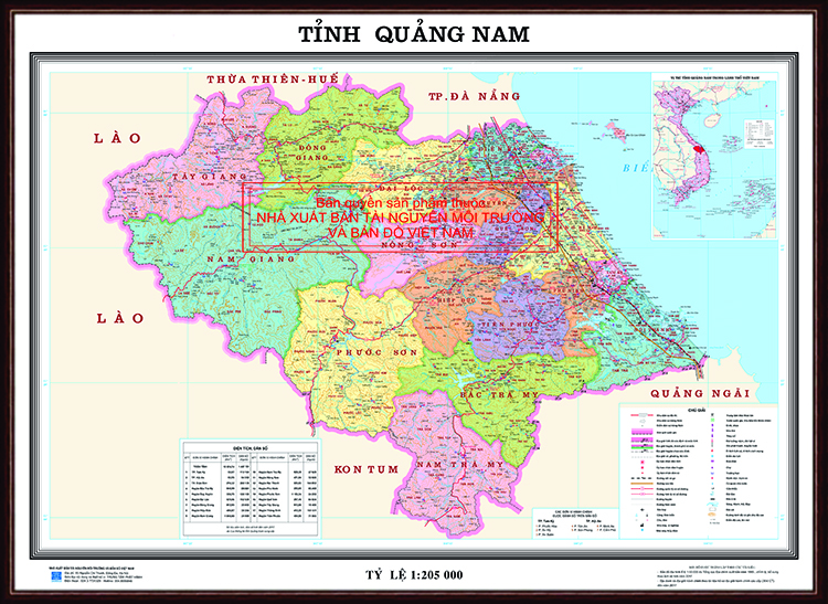 Bản đồ Giao thông tỉnh Quảng Nam, Khung gỗ
